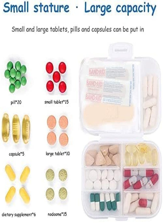 ZURITY Medicine Organizer Box Portable Medicine Box for Home 8 Compartments Pill Organizer Small Pill Case for Travel Daily Use. - Image 3